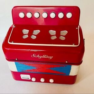 Schylling Small Vintage VTG Child Learning Accordion with Box
